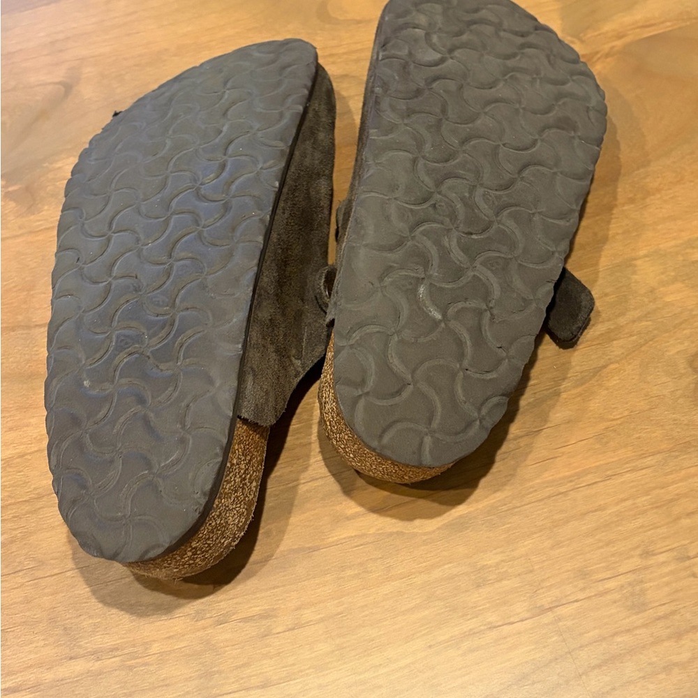 Birkenstock Boston Suede Soft Leather Footbed Shoes Mocha Euro Size 41 - Picture 6 of 9